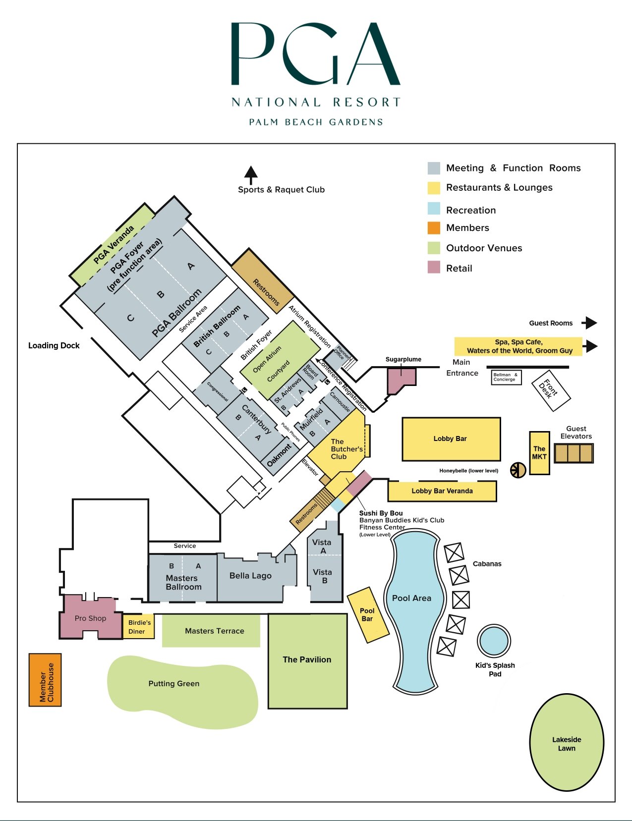 PGA resort map