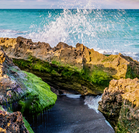 Rocks on beach